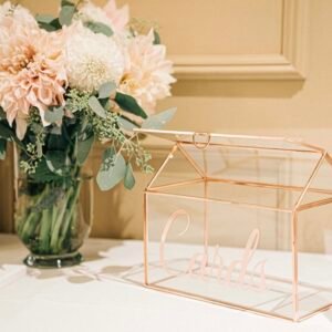 Rose gold card box